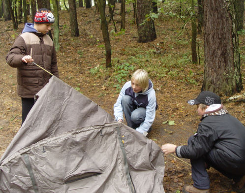 Sprawdzenie czasu rozbicia namiotu bez instrukcji