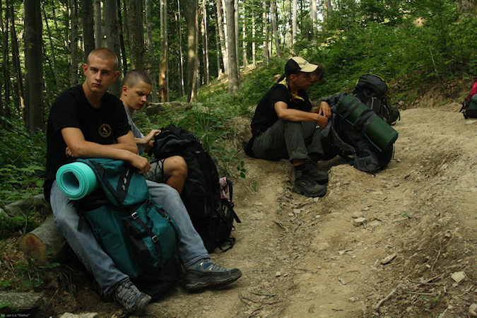 Grzegorz, Mateusz i Piotr na trasie