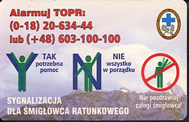 Karta TOPR - awers